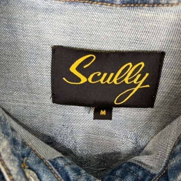 Scully Beaded Jean Jacket Medium Southwest Western - Picture 13 of 15